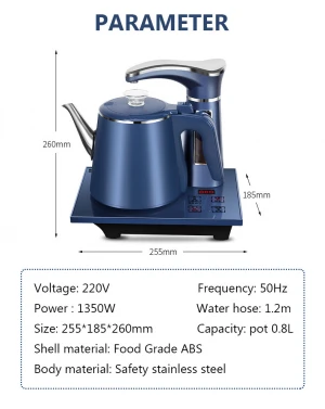 High Quality Household Smart 0.8L Stainless Steel Safety Auto-Off Electric Kettle
