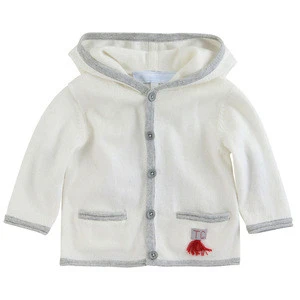 High Quality Infant and Toddler Autumn Knitted Hooded Long Sleeve Single Breasted Baby Boys Cardigan Coat