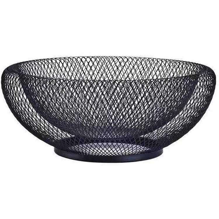 High Quality Kitchen Cooking Galvanized Mesh Metal Storage Basket Small Wire Vegetable Fruit Basket