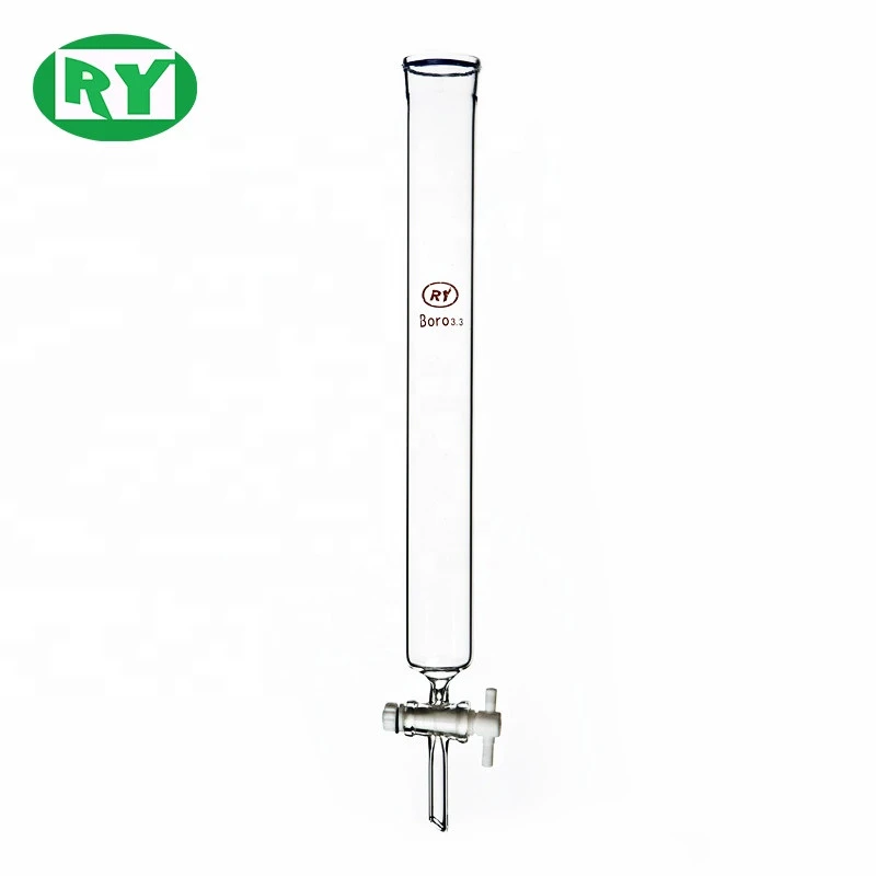High Quality Lab Glassware Chromatography Column With PTFE Stopcock