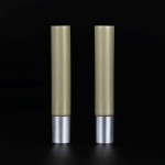 High Quality LDPE 10ml Black Cosmetic Squeeze Tubes with Gold Metal Massage Applicator