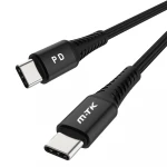 High Quality nylon TPE Aluminium alloy 5A fast PD+type-C charger cable usb data wire