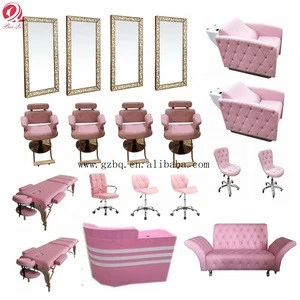 High quality pink barber chair shampoo units salon chairs used beauty salon
