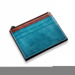 High Quality PU leather card holder  with Zipper Multicolor wallet