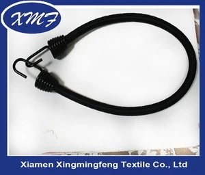 High quality rubber bungee cord with metal carabiner hook, Bicycle bungee rope
