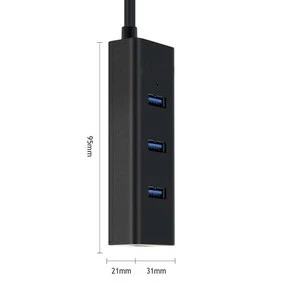 High Speed 4 Port usb 3.0 Hub with LED indicator for PC