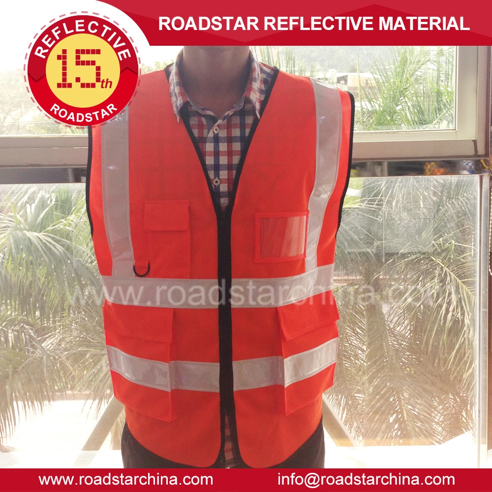 high visibility Traffic warning Safety Reflective vest