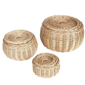 Highest quality! Natural rattan box set 2 rattan craft handmade in Vietnam
