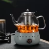 Hiware 1000ml Glass Teapot with Removable Infuser, Stovetop Safe Tea Kettle, Blooming and Loose Leaf Tea Maker Set