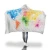 Import Hooded balnket map theme Eco-friendly digital printing geography department gift warm cloak cape wearable blanket from China