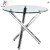Import Hot Sale Beautiful Design Glass Top Chromed Legs Living Room Dining Table from China