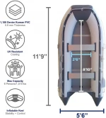 Hot sale Inflatable Boat Rubber Boat PVC Most Popular Boat Fishing Made In China