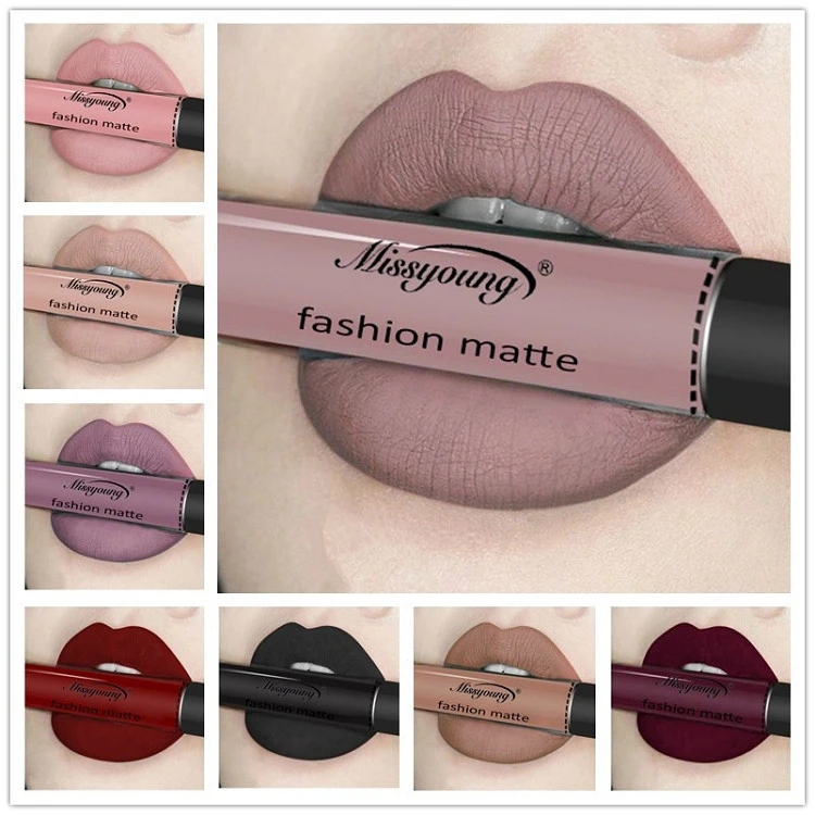 Hot sale lip gloss liquid lipstick non-stick cup matte makeup lipstick