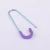 Import hot sale rainbow color 80mm metal U Shape brooch safety pin from China