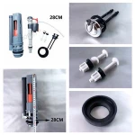 Hot sales two-pieces toilet tank flush valve with dual press button 3/6L bathroom squatting pan cistern standard fitting