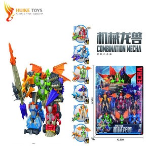 Hot selling  6in1 kids robot engineering deformation car toy in 2020