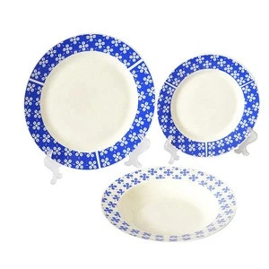 Hot  selling  customised porcelain  18pcs dinnerware ceramic set/white porcelain cheap tableware dinner set /plate SJ114