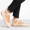 Hot selling low cut elastic bandages comfortable dance flat shoes for women