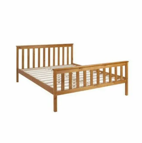 Hot selling natural color, easy to install and detachable bed frame queen size wood