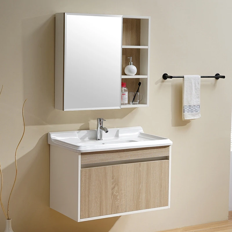 Hot selling solid wood washbasin cabinet bathroom vanity with sink
