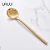 Import Hotel used exquisite long handle round shape rose gold dessert stainless steel spoon from China
