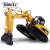 Huina 1550 Toy Model 1/12 15 Channel Alloy Diecast Remote Control Excavator Construction Truck