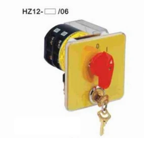 HZ12-40/06  HZ12 Series  Combination switches  motor Control Rotary Switch normal code for key lock type switch