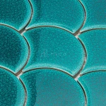 Ice Crack Glazed Fishscale Green Fish Scale Wall Small Ceramic Mosaic Tiles