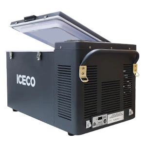 ICECO VL35 Portable Car Fridge Refrigerator 12 Volt Fridge Freezer Full Steel Cabinet 4 Sizes in One Powered by SECOP 37 Quart