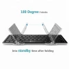 iClever Bluetooth Foldable Wireless Keyboard with Portable Pocket Size, Aluminum Alloy Housing, Carrying Pouch