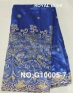 indian raw silk george fabrics with stones for party