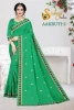 indian  saree / saree with readymade blouse / double color designer saree