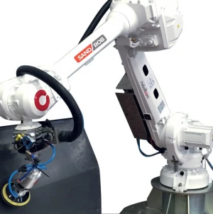 Industrial Robot Arm for polishing after painting automotive transportation and bus or train parts