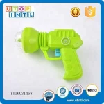 interesting light rotating space plastic toy gun for kids