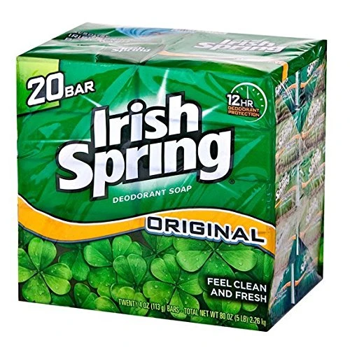 Irish Spring Original, Deodorant Bar Soap, 3.7 Ounce, 12 Bar Pack