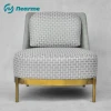 iron stainless steel electroplate metal leather fabric ergonomic modern nordic chair relax leisure lounge living room chairs