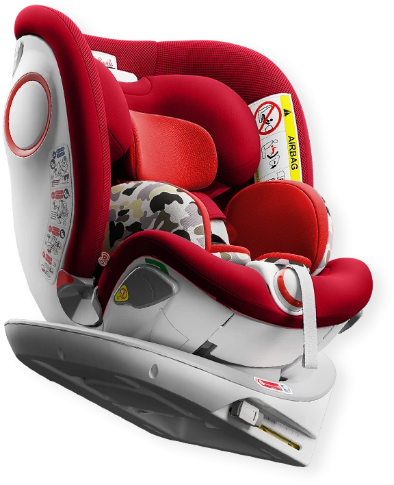 ISIZE  RED 40-125cm With TT &ISOFIX Baby Car Seats M173A