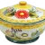 Import Italian Handmade Pottery Flower Decoration Botanical Design Ceramic Round Soup Tureen with lid from Italy