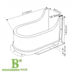 Item No.BU602 135mm height U outerline curved undersink drawer metal box connector sink drawer box for drawer slide system