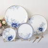 Jacotta new product ideas 2022 plates sets dinnerware blue flower tableware abaya dubai wedding porcelain dinner sets