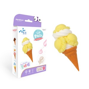Jandoon Cute Ice-cream Cone Themed Pretend Play Educational DIY Toy Kit Kitchen Play Set for Kids