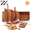 Japanese Restaurant Dinnerware Handmade Wooden Catering Buffet Solid Wood Sushi Food Serving Trays & Plates