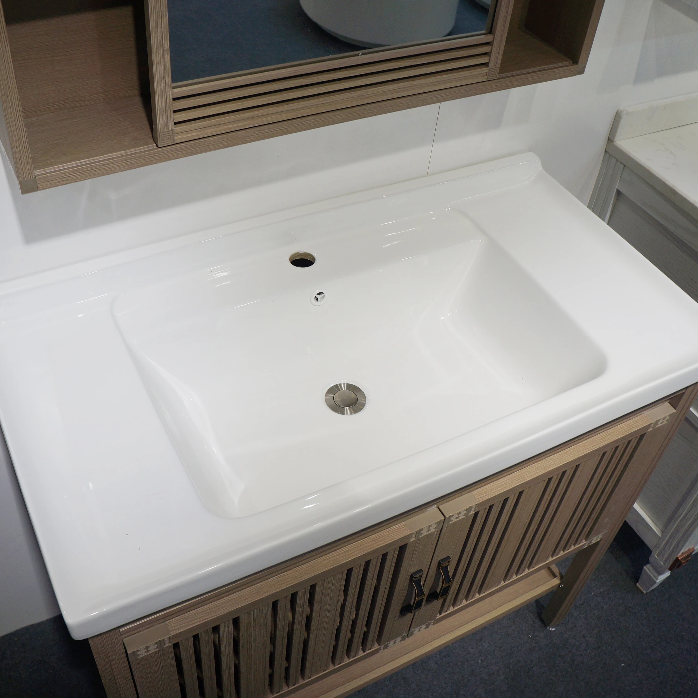 KBV-9357 Customized Modern Free Stand Carbon Fiber Bathroom Cabinet Furniture