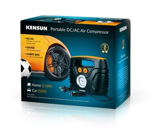Buy Kensun Ac Dc Portable Electric Tire Inflator For Car Bike Truck 12v ...