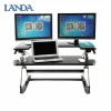 Keyboard tray  height adjustable  sit stand up  foldable office desk