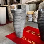 KINGS-WING Washing Basin Modern Creative Design Natural Marble Bathroom Sink Natural Stone  Wholesale Custom Furniture