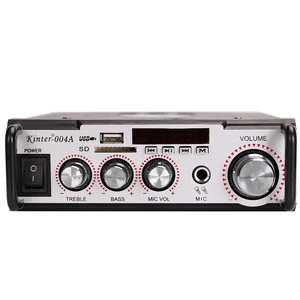 Kinter-004A 20W 2 channel home audio stereo amplifier with USB SD FM MIC