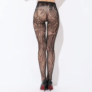 Knitted cheap japanese jacquard transparent sexy fishnet pantyhose/tights