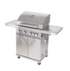 Komenjoy G030A401 Outdoor Party 4 Burner Stainless Steel Liquid Propane Gas Barbecue BBQ Grill