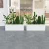 KX 2023 wholesale large raised rectangular outdoor home hotels malls offices garden fiberglass flower planter box trough pot